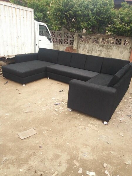 Canapé d'angle moderne noir
