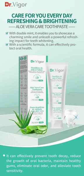 Aloe Vera Toothpaste 100%Natutal
