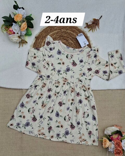 Robe Fille à Fleurs 2-4 Ans