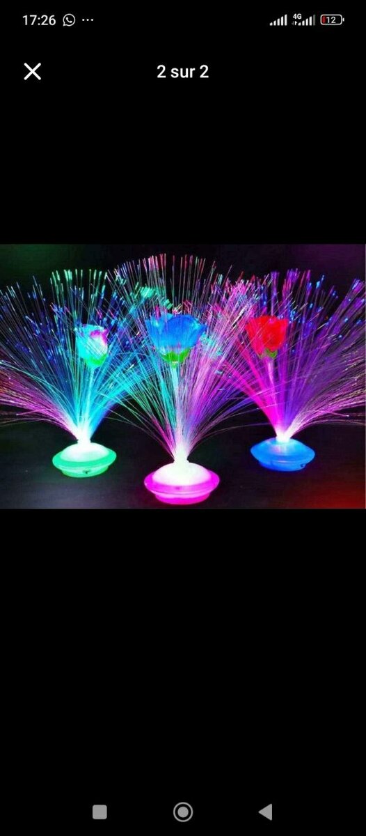 Lampe Fibre Optique Multicolore