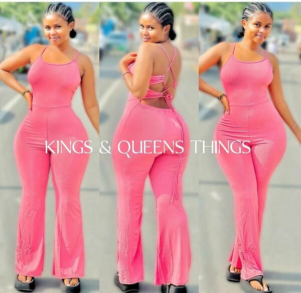 Combinaison Dos Nu Rose Femme