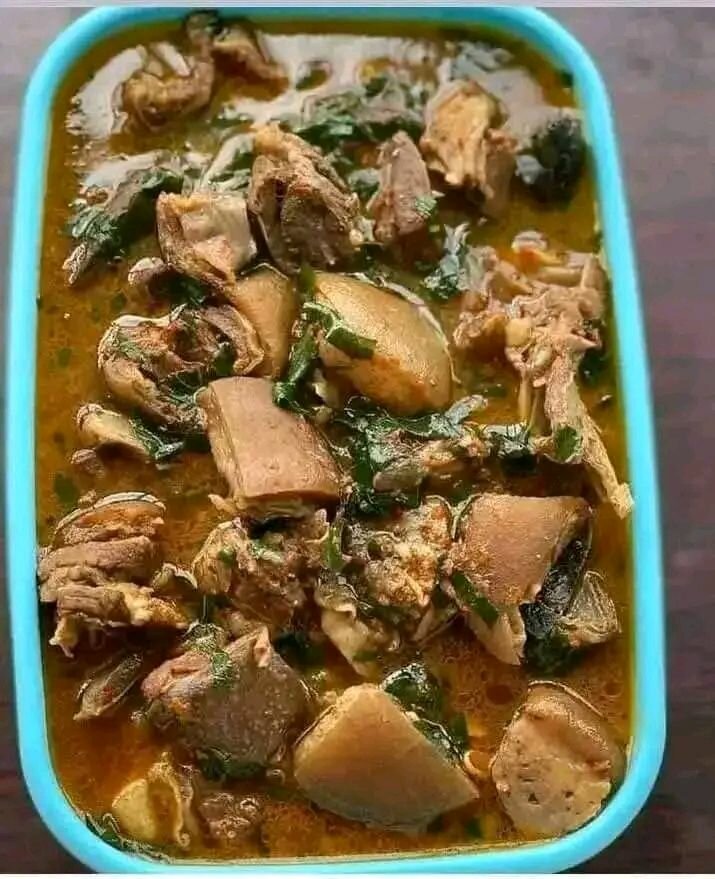 Cow meat  pepper soup