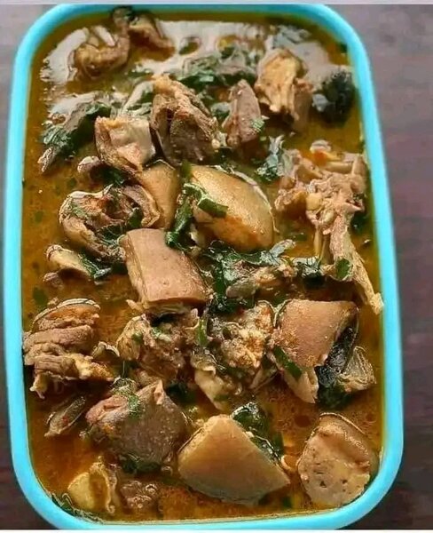 Cow meat  pepper soup