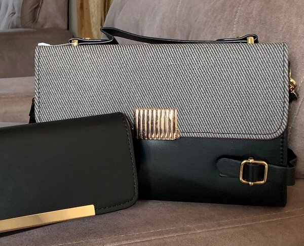 Mini handbag with a purse