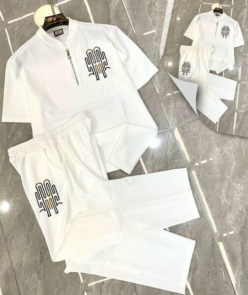 Ensemble de sport blanc homme