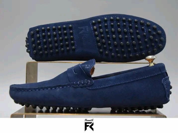 Chaussures mocassin en daim pour hommes