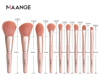 MAANGE 9pcs makeup brush set with case professional Powder Blush Eyeshadow Concealer Eye Make Up Brush Cosmetics Beauty Tool