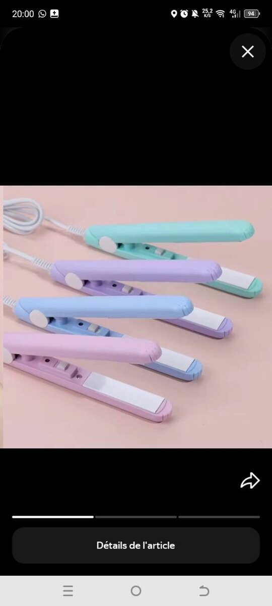 Mini lisseur de cheveux pastel