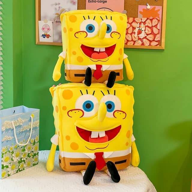 Peluche carré jaune ludique