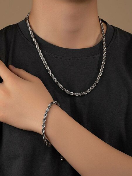 Chaîne en or et bracelet homme