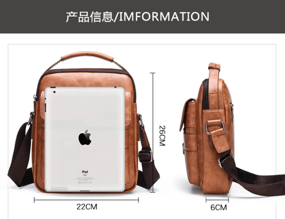 Sac en cuir pour tablette homme