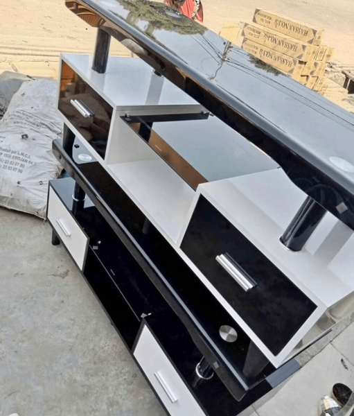 Meuble TV moderne noir et blanc