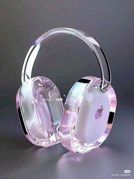 Purple transparent headphones