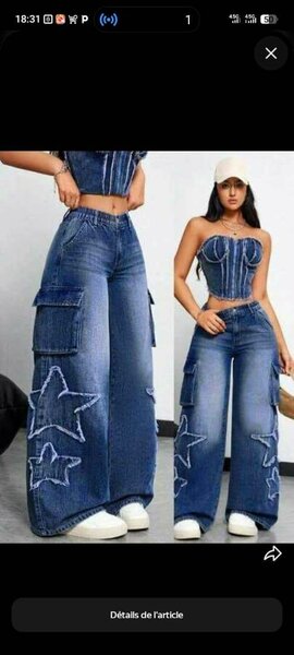 Combinaison pantalon en jeans à étoiles