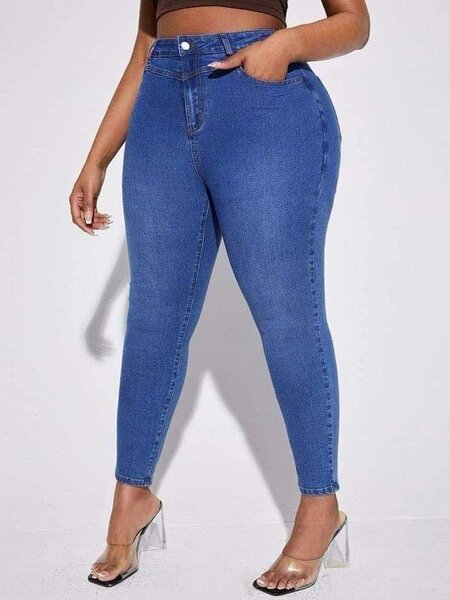 Blue skinny jeans