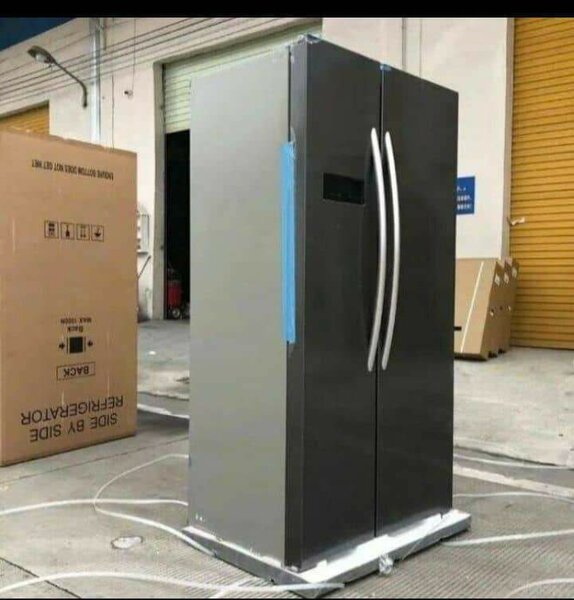 Réfrigérateur double porte en acier inoxydable