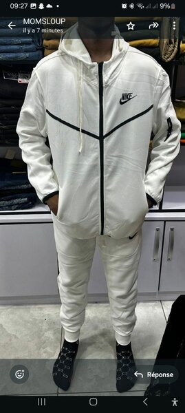 Ensemble survêtement Nike blanc homme