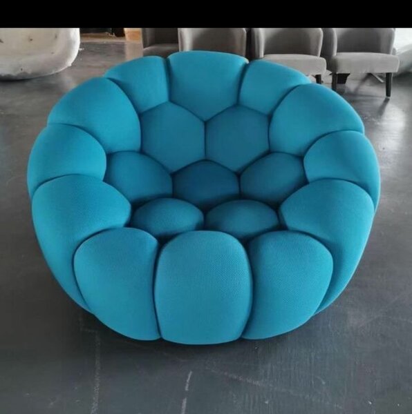 Fauteuil rond en tissu