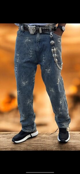 Jean homme délavé tendance