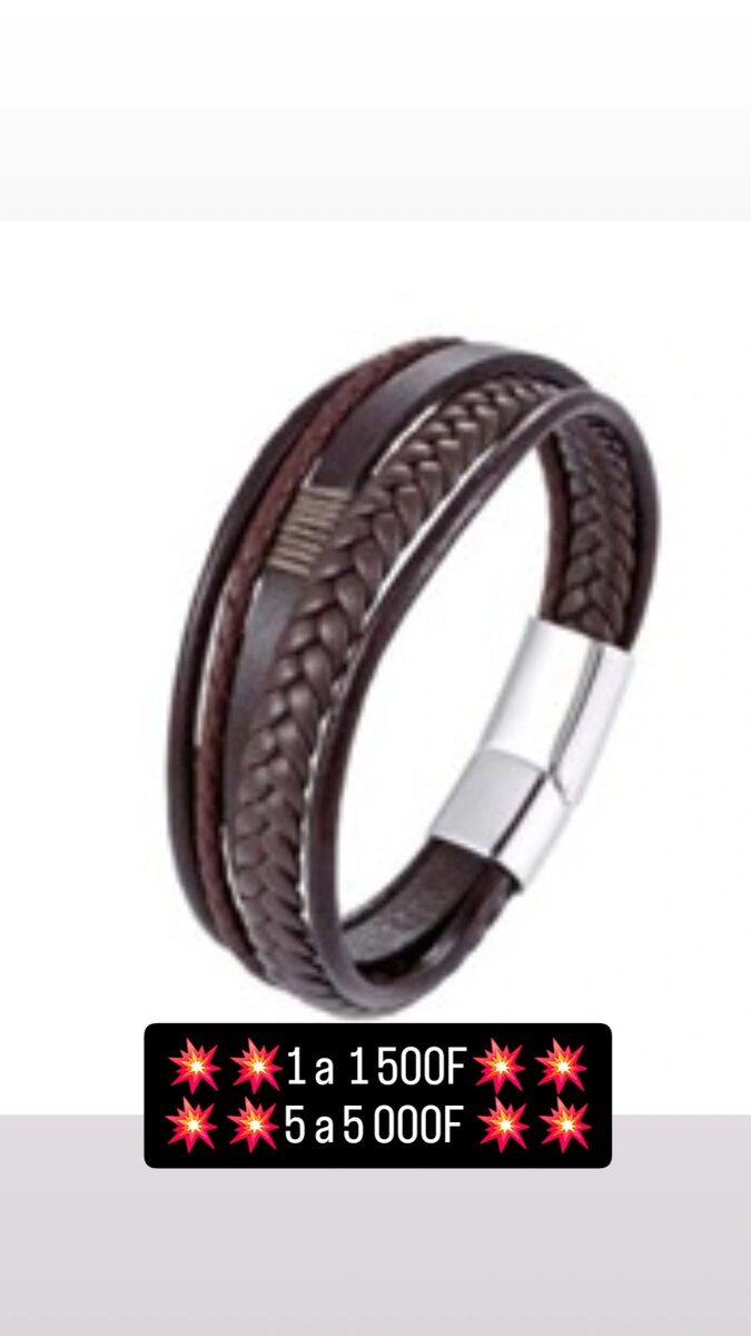 Bracelet en cuir tressé