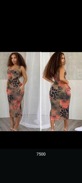 Robe longue à imprimé léopard