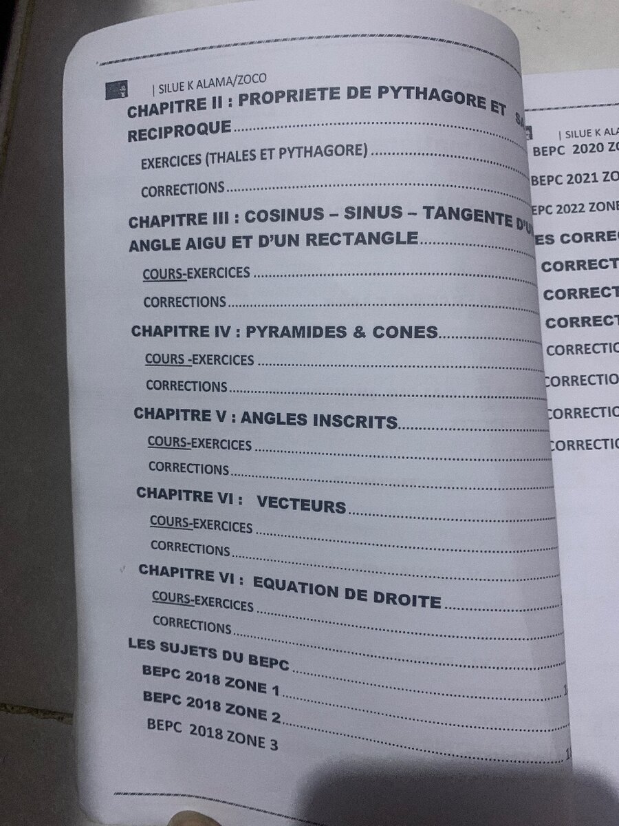 Livre 'Secret Maths' 3e BEPC