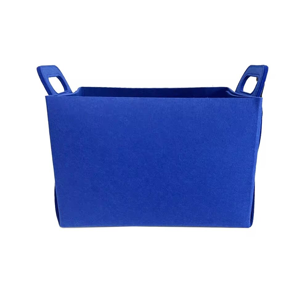 Panier de rangement bleu en tissu