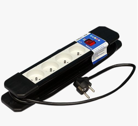 Multiprise Parafoudre Avec Protection Contre Les Surchages - Noir/Blanc