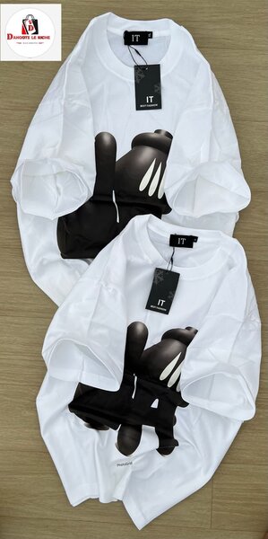 T-shirt blanc imprimé graphique