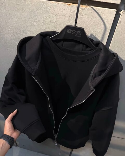 Veste zippée noire JEYSPORT