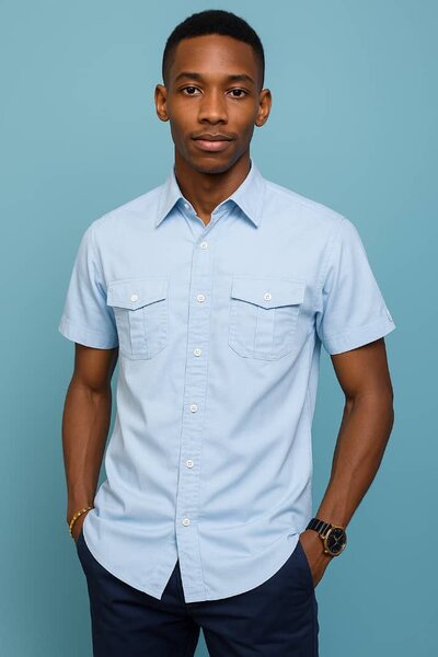 Chemise homme à manches courtes