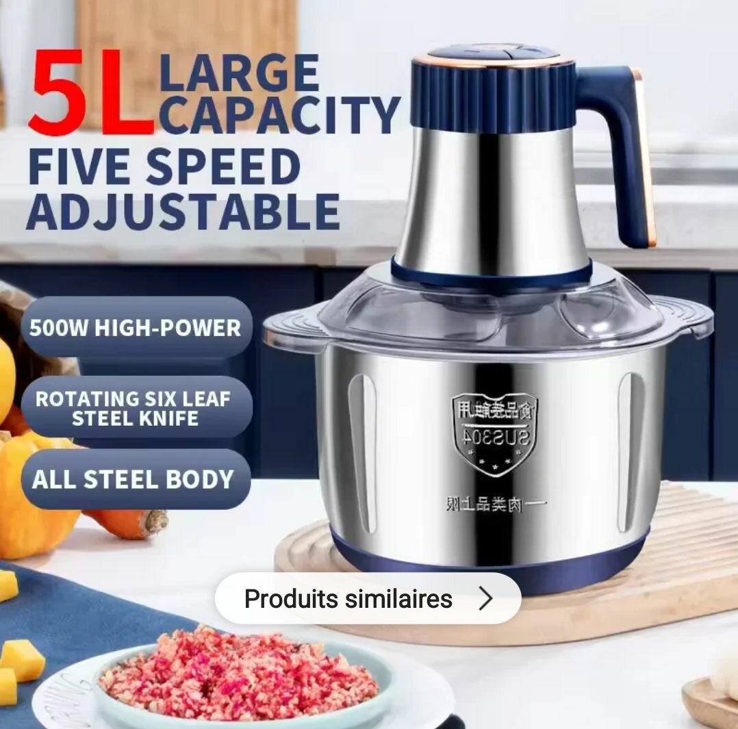 Hachoir de Viande Électrique 5L