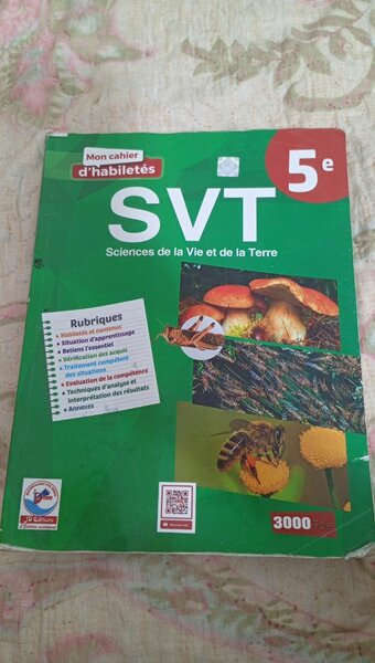 Cahier SVT 5e