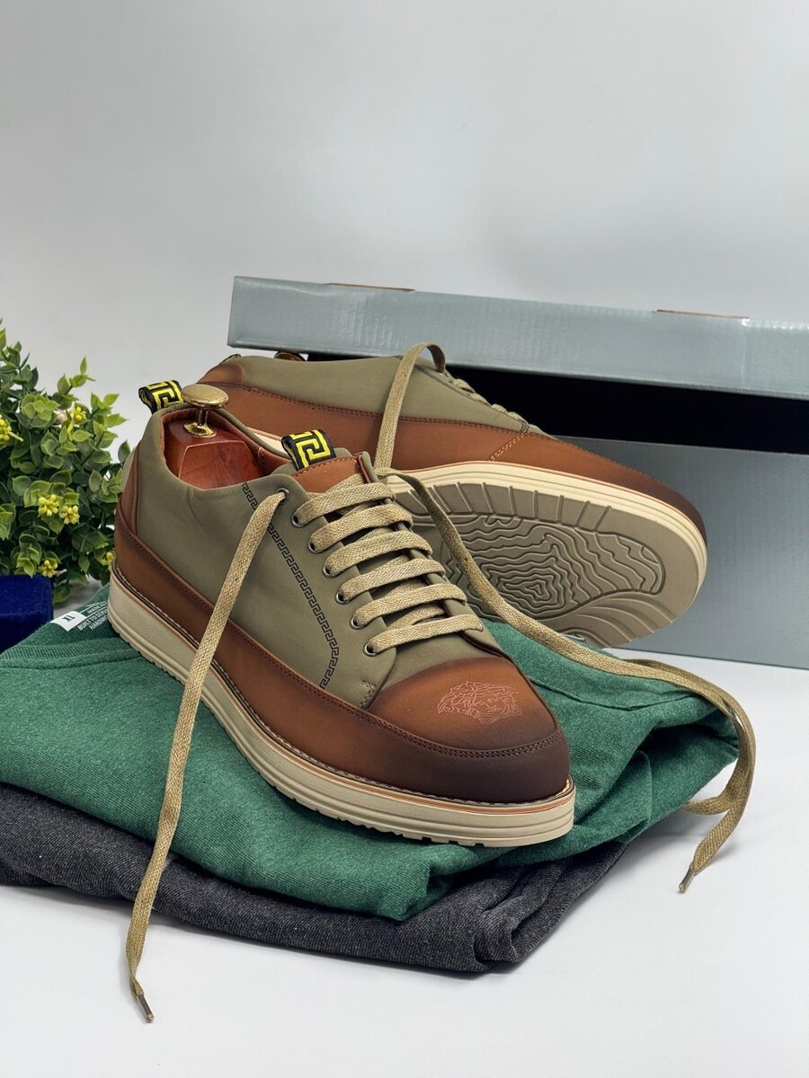 VERSACE BROWN AND KHAKI