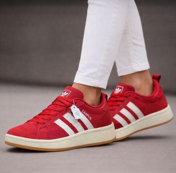 Chaussures Adidas Campus rouge pour femme
