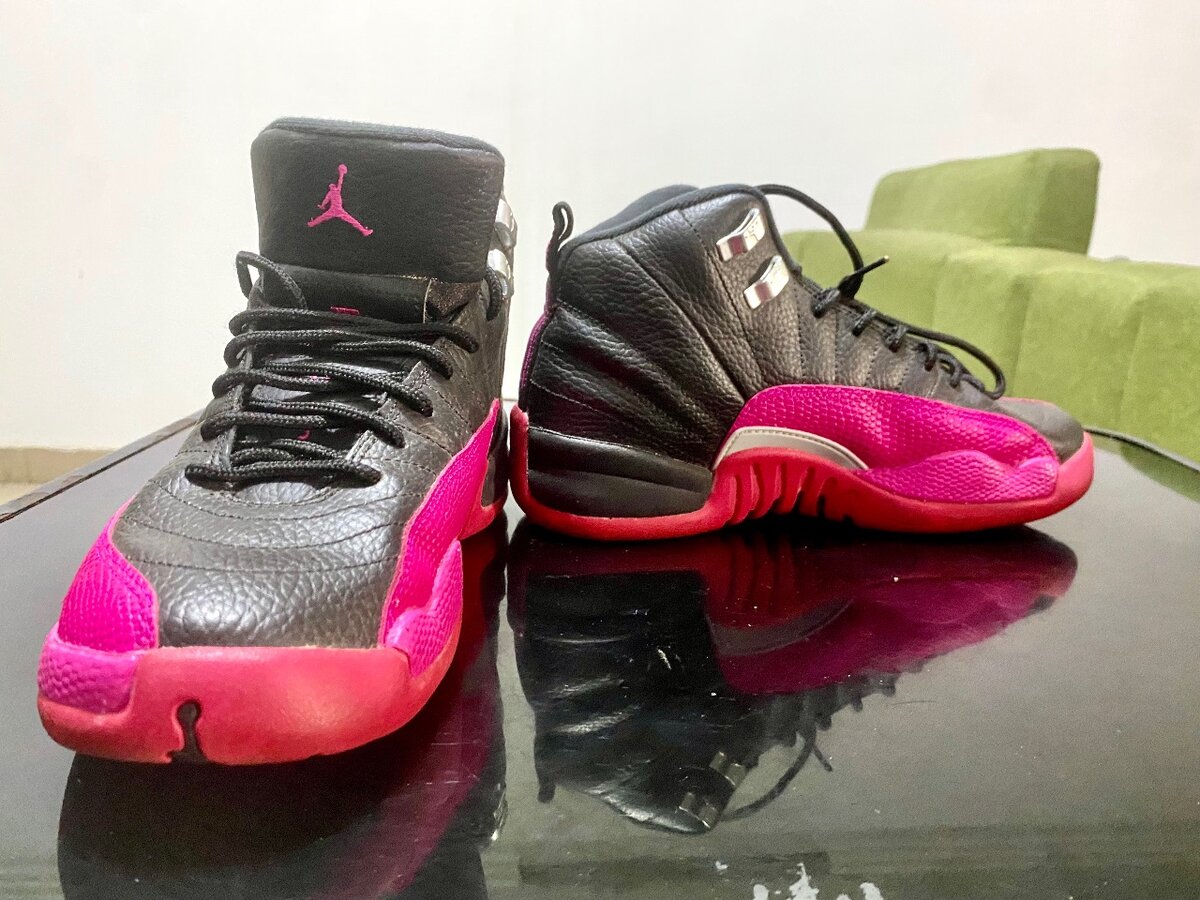 Chaussures de Sport Noires et Roses