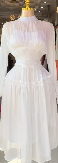 Charming women's dress color white  Size 8/10/12/14