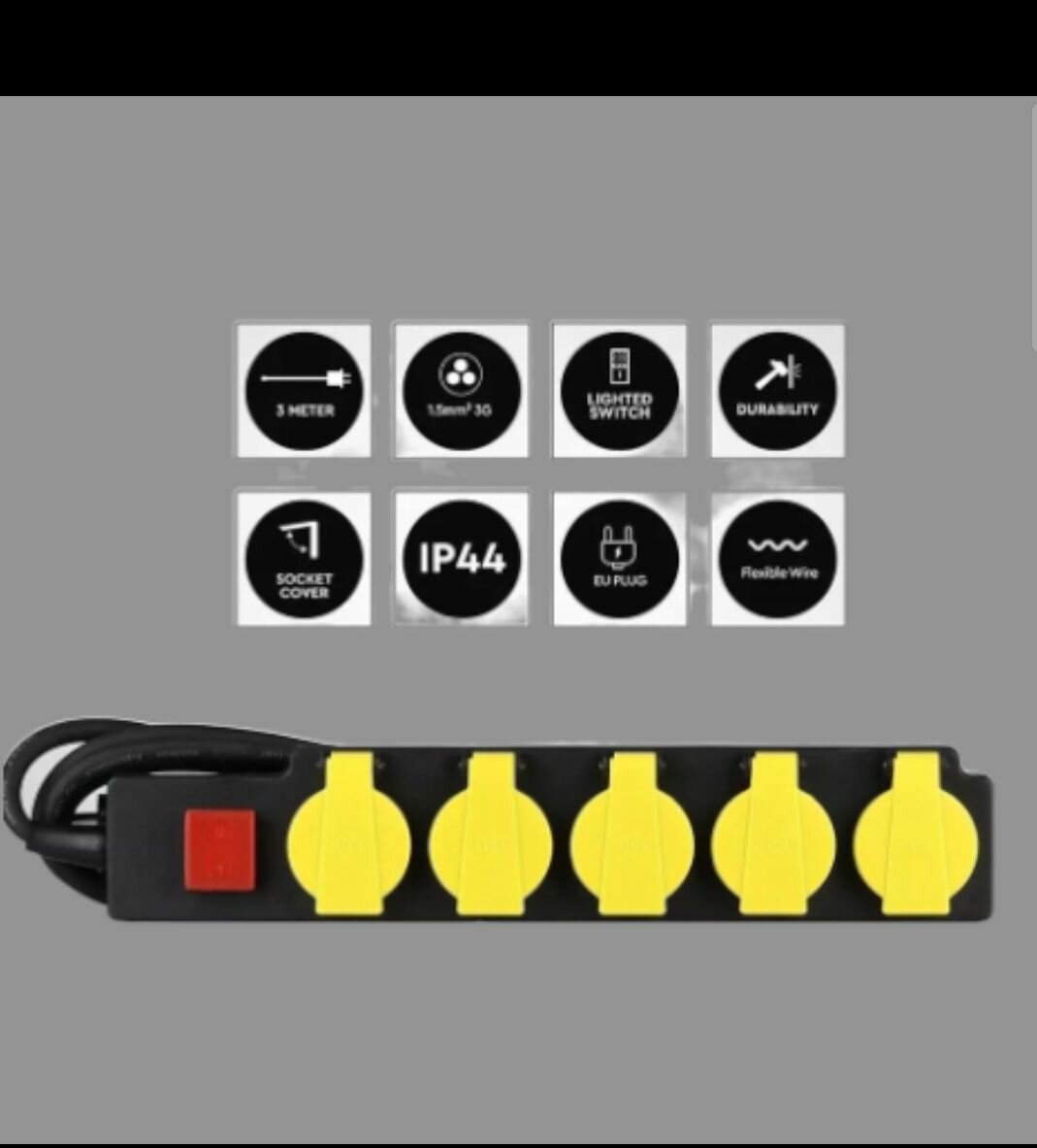Multiprise extérieure IP44 5 prises