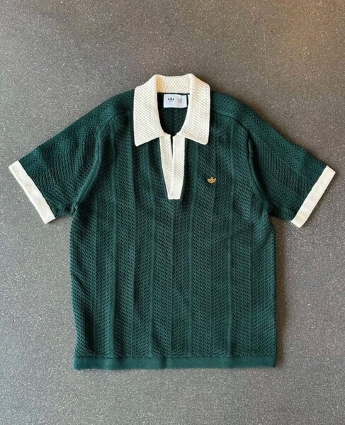 Polo vert texturé homme