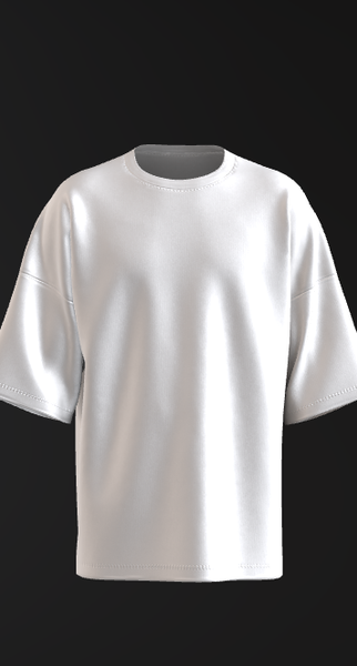 T-shirt ample blanc unisexe