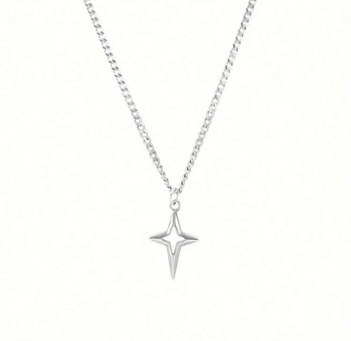 Star crossed pendant necklace