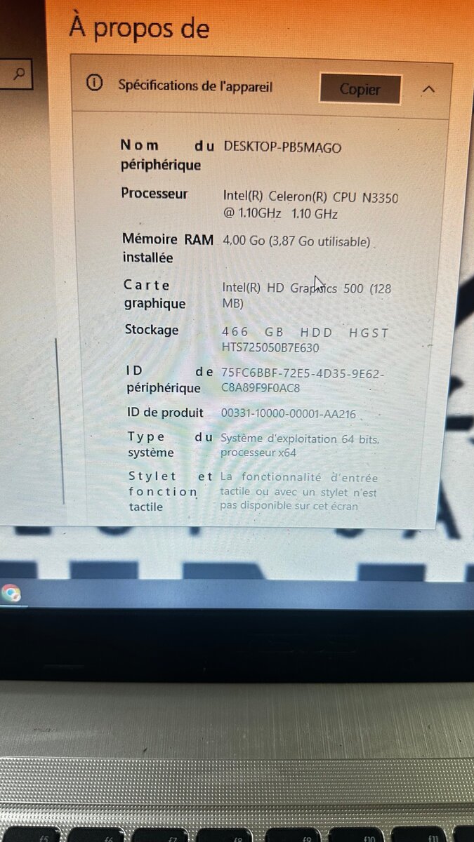 Ordinateur portable ASUS Celeron