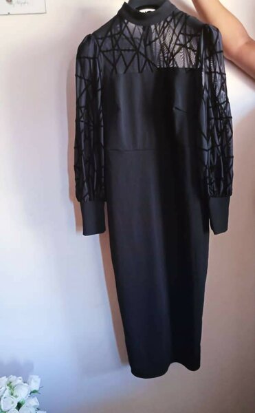 Shein contrast mesh bodycon dress