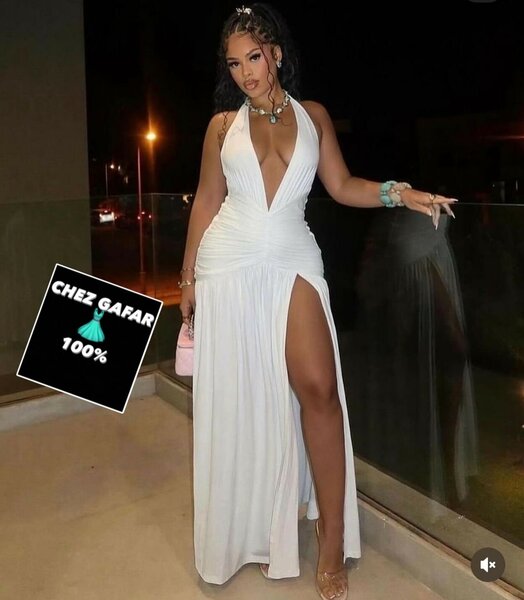 Jolie robe  de soirée sexy avec fentes pour femmes