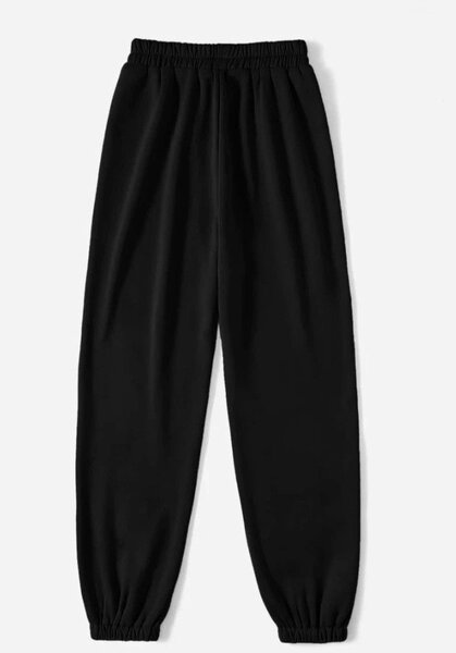 Pantalons de survêtement noirs unisexes