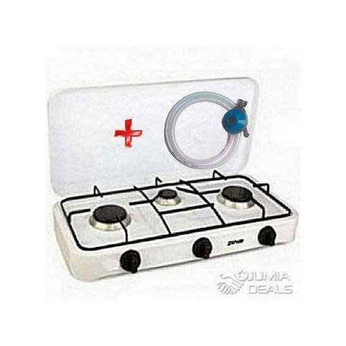 Campus Réchaud Cuisinière à Gaz 3 Feux+Raccord Avec Détenteu