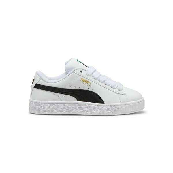 Puma blanche cuir logo noir