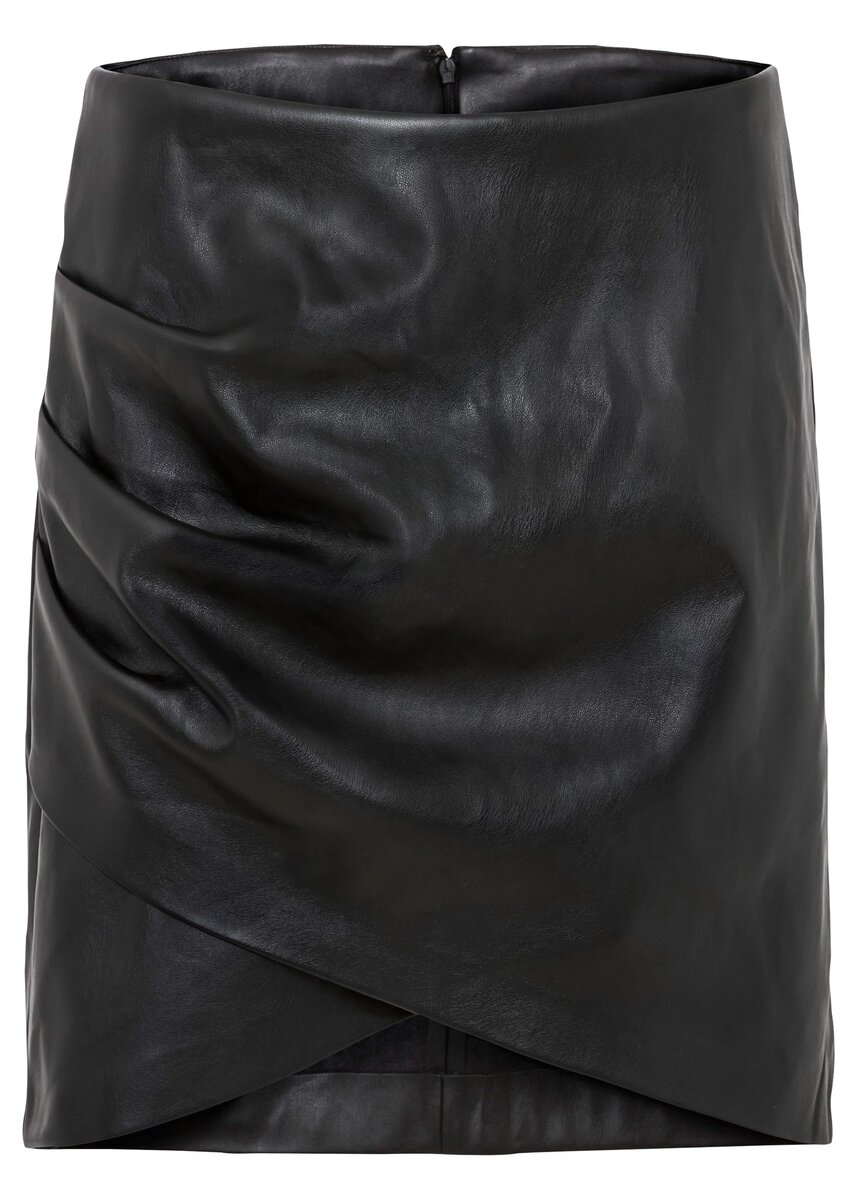 Jupe en cuir noire élégante