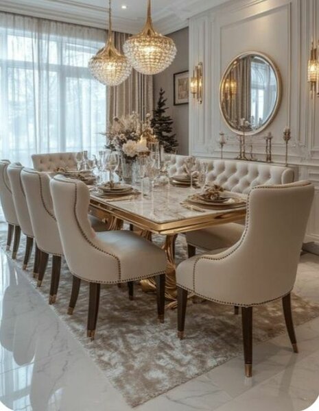 Table à manger élégante 8 places