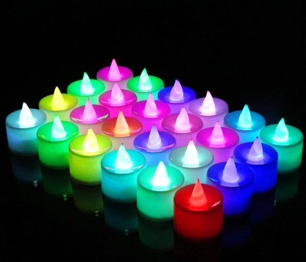Bougies LED Multicolores 24pcs